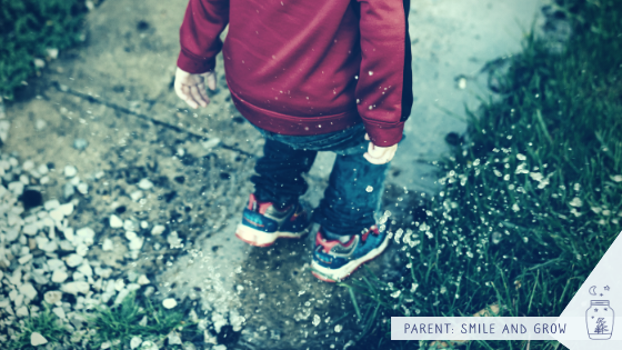 Making children happy by letting them jump in puddles